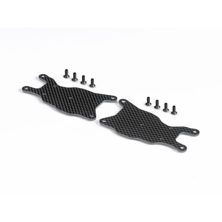 GT CARBON FRONT LOWER C-HUB ARM PLATE (L+R) - XRAY - 352192