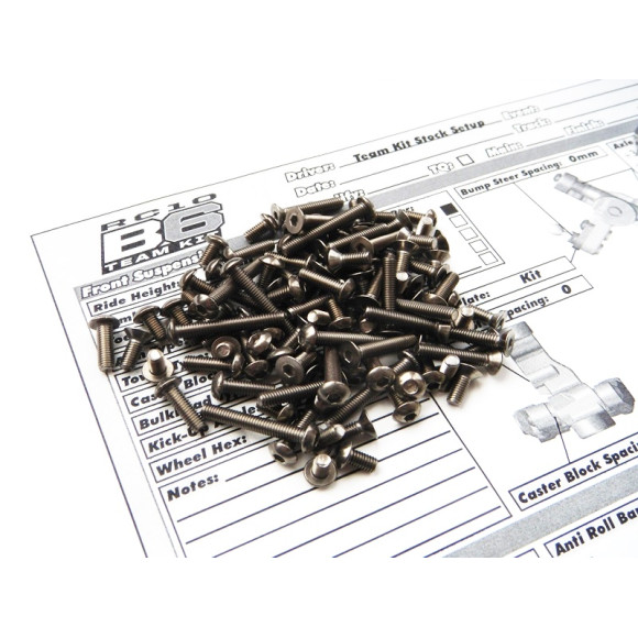  Rc10 B6 Titanium Hex Socket Screw Set  - HIRO SEIKO - 48075