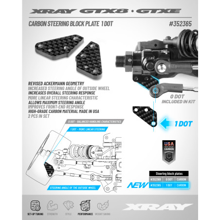 GT Equerres de direction - 1 dot (2) - XRAY - 352365