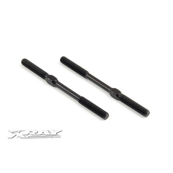 ADJ. TURNBUCKLE M5 L/R 75 MM  - SPRING STEEL (2) - 352628 - XRAY