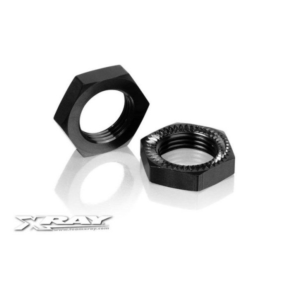 WHEEL NUT - RIBBED - HARD COATED (2) - 355261 - XRAY