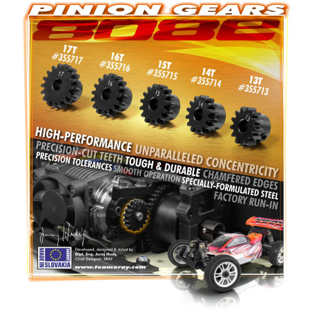16T PINION GEAR - 355716 - XRAY