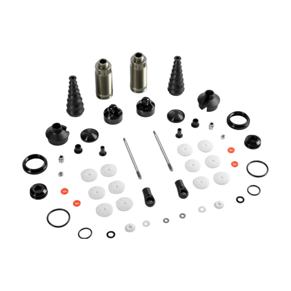 XB8 FRONT SHOCK ABSORBERS + BOOTS COMPLETE SET (2) - 358105 - XRAY