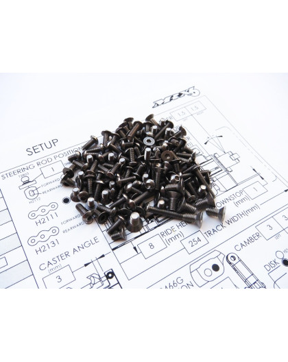  MRX-6 Titanium Hex Socket Screw Set - 48051 - HIRO SEIKO