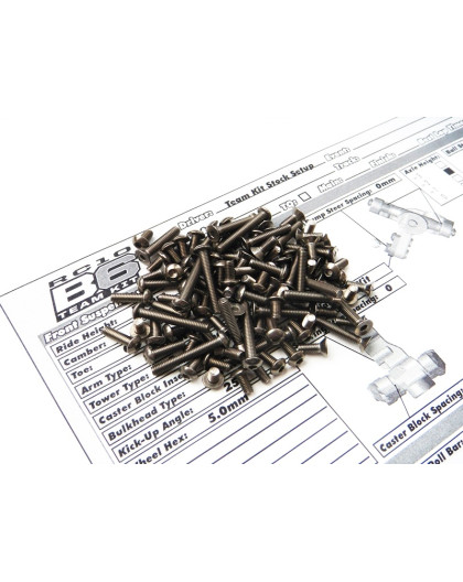  RC10 B6D Titanium Hex Socket Screw Set - 48076 - HIRO SEIKO