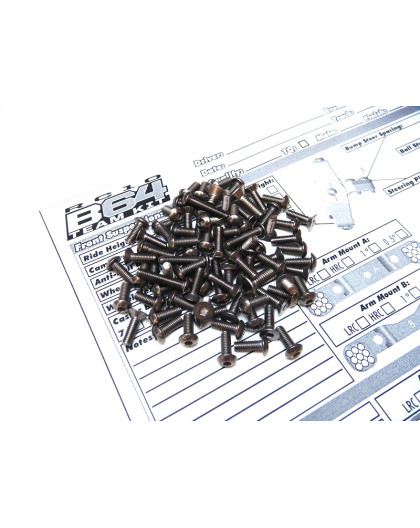  RC10 B64D 2017 Titanium Hex Socket Screw Set - 48153 - HIRO SEIKO