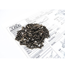 Kit visserie titane hexagonale RC8 B3.1 (118pcs) - HIRO SEIKO - 48180