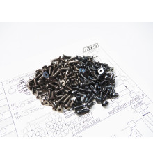 Kit de visserie titane/alu hexagonale MTC1 gris - HIRO SEIKO - 48183
