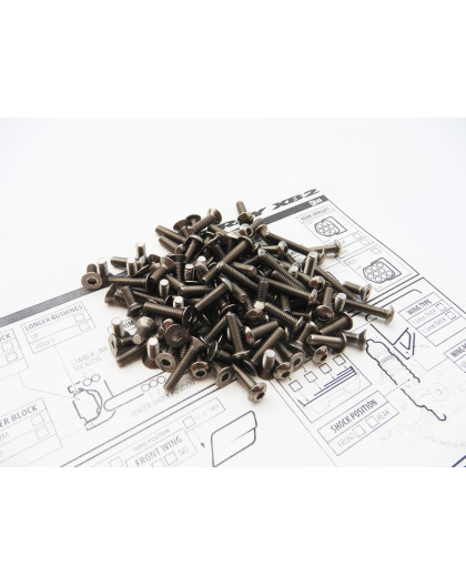  XB2C'18 Titanium Hex Socket Screw Set - 48201 - HIRO SEIKO