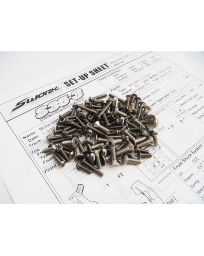 S35-3 Titanium Hex Socket Screw Set - 48370 - HIRO SEIKO