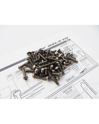  XB4'19 Titanium Hex Socket Screw Set - 48401 - HIRO SEIKO