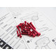 Kit de visserie alu M17 Rouge - HIRO SEIKO - 48409