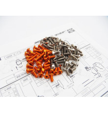 Kit de visserie titane/alu hexagonale T4F - HIRO SEIKO - 48435