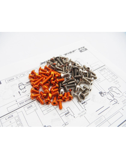 Kit de visserie titane/alu hexagonale T4F - HIRO SEIKO - 48435