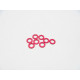  3mm Alloy Spacer Set (0.75t) [Red] - 48443 - HIRO SEIKO