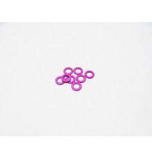 Rondelles alu 3mm 1.0mm (8) Violet - HIRO SEIKO - 48454