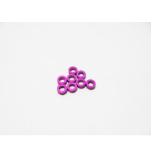 Rondelles alu 3mm 2.0mm (8) Violet - HIRO SEIKO - 48468