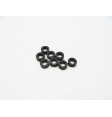 Rondelles alu 3mm 2.0mm (8) Noir - HIRO SEIKO - 48469