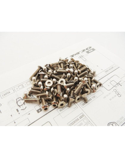 Kit de visserie titane hexagonale T4'20 - HIRO SEIKO - 48579