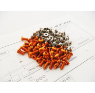  T1'20 Titan/Alum Hex Socket Screw Set [Orange] - 48596 - HIRO SEIKO