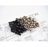 T4'21 Titan/Alum Hex Socket Screw Set Black - HIRO SEIKO - 48635