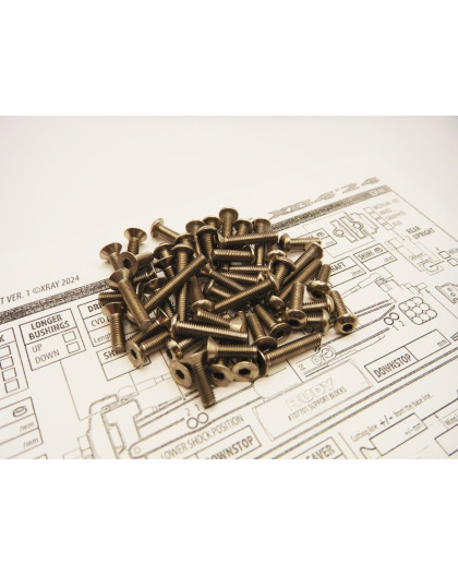 Kit de visserie titane hexagonale XB4C/D'24 - HIRO SEIKO - 48935