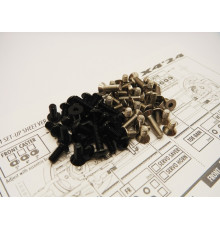 X4'24 Titan/Alum Hex Socket Screw Set Noir - HIRO SEIKO - 48924