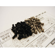 X4'24 Titan/Alum Hex Socket Screw Set Noir - HIRO SEIKO - 48924