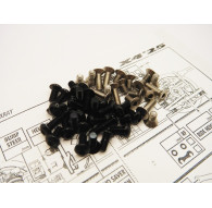 X4'25 Titan/Alum Hex Socket Screw Set Noir - HIRO SEIKO - 48968