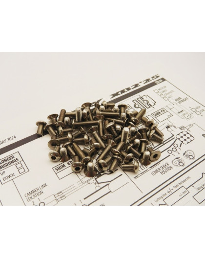 Kit de visserie titane hexagonale XB2C/D'25 - HIRO SEIKO - 48972