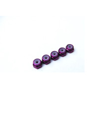 Ecrous nylstop alu 2mm Violet - HIRO SEIKO - 69215