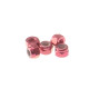 Ecrous nylstop alu 3mm Rouge - HIRO SEIKO - 69222