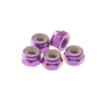  4mm Alloy Nylon Nut [Purple] - 69227 - HIRO SEIKO