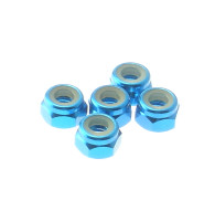  4mm Alloy Nylon Nut [TAMIYA-Blue] - 69225 - HIRO SEIKO