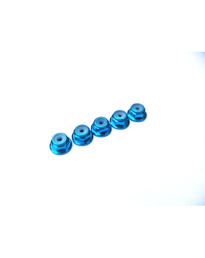  2mm Alloy Flange Nylon Nut [TAMIYA-Blue] - 69231 - HIRO SEIKO