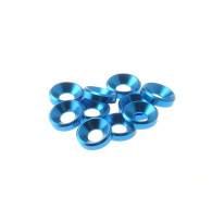  4mm Alloy Countersunk Washer [TAMIYA-Blue] - 69255 - HIRO SEIKO