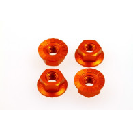  4mm Alloy Serrated Wheel Nut [Orange] - 69596 - HIRO SEIKO