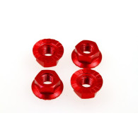  4mm Alloy Serrated Wheel Nut [Red] - 69594 - HIRO SEIKO