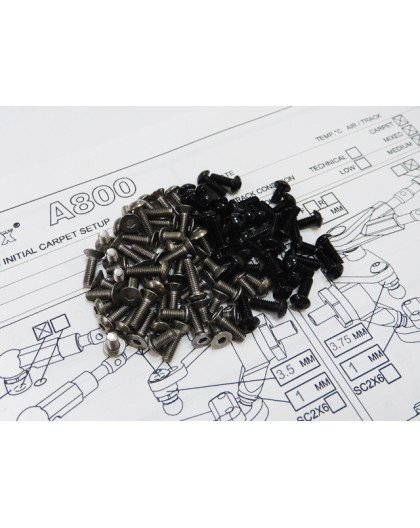  A800 Titan & Alum Hex Socket Screw Set - 69999 - HIRO SEIKO