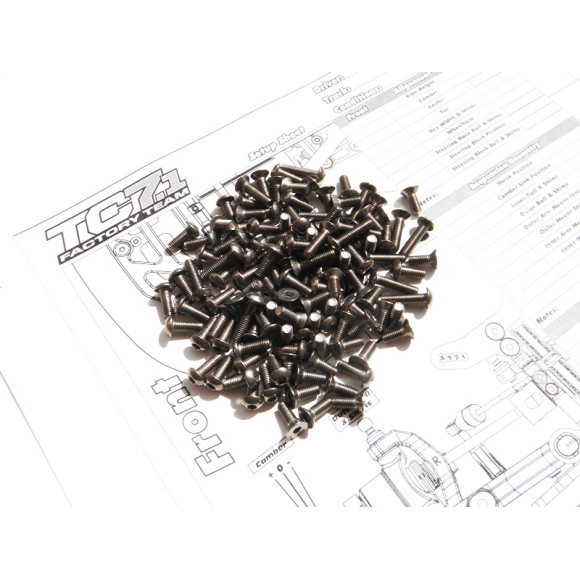  Rc10 Tc7.1 Titanium Hex Socket Screw Set - HIRO SEIKO - 48085