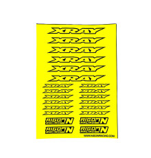 Stickers Xray Jaune Fluo sur format A5 - AIGOIN RACING - AR3001