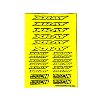 Stickers sheet Xray Fluo yellow Size A5 - AIGOIN RACING - AR3001