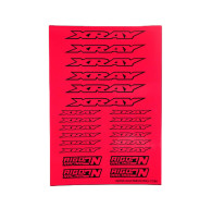Stickers sheet Xray Fluo pink Size A5 - AIGOIN RACING - AR3004
