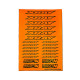Stickers Xray Orange Fluo sur format A5 - AIGOIN RACING - AR3002