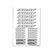Stickers Xray Blanc sur format A5 - AIGOIN RACING - AR3005