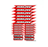 Stickers sheet Xray Red Size A5 - AIGOIN RACING - AR3006