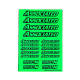 Stickers sheet Associated Fluo green Size A5 - AIGOIN RACING - AR3011