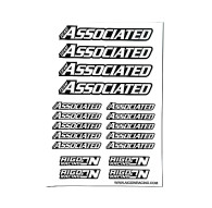 Stickers sheet Associated White Size A5 - AIGOIN RACING - AR3013