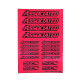 Stickers sheet Associated Fluo pink Size A5 - AIGOIN RACING - AR3012