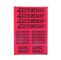 Stickers sheet Associated Fluo pink Size A5 - AIGOIN RACING - AR3012